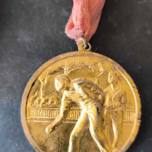 Boccia Medal used, metal, 5 cm diameter