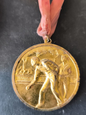 Boccia Medal used, metal, 5 cm diameter