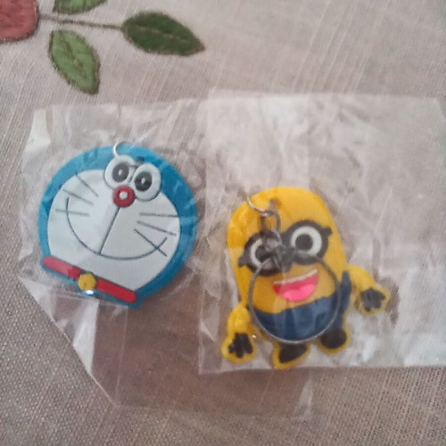 Rubber keychains new, set of 2 pieces