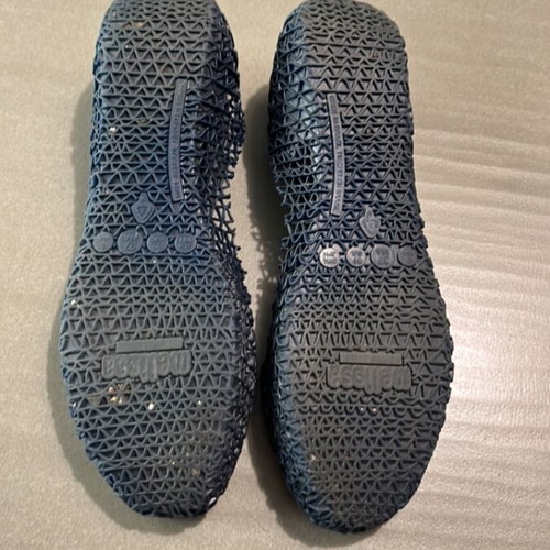 Melissa + Campana summer ballerinas used, black-blue, size 39/38