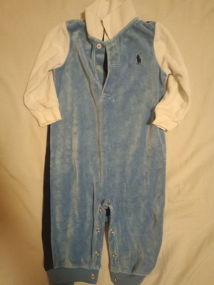 Ralph Lauren Baby Coverall velour size 9 months like new