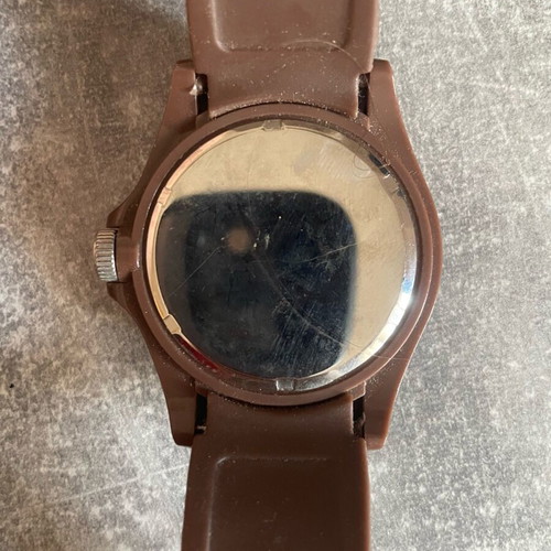 BKS TIME wristwatches used, brown and pink, battery replacement needed