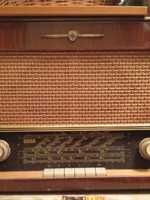 Wega vintage radio with built-in turntable