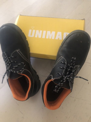 Unimac S3 αντρικά παπούτσια εργασίας ασφαλείας μεταχειρισμένα, μαύρα-πορτοκαλί, νούμερο 46