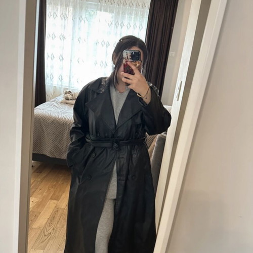 Bershka trench coat new, black, large