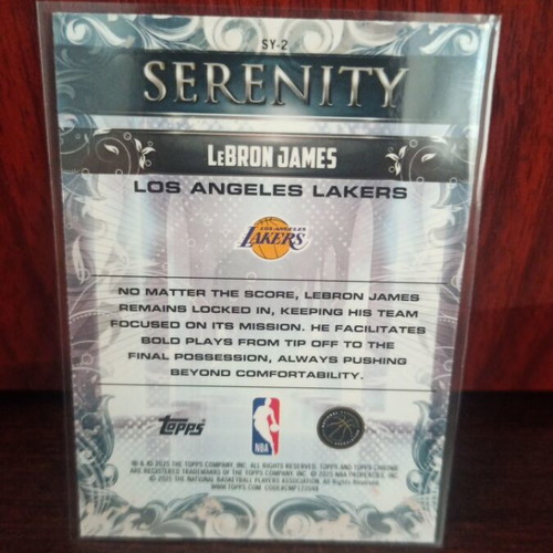 LeBron James Serenity collectible card like new