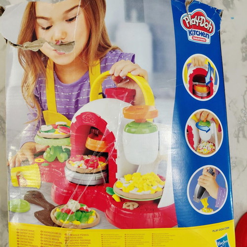 PlayDoh Kitchen toy used with box wear