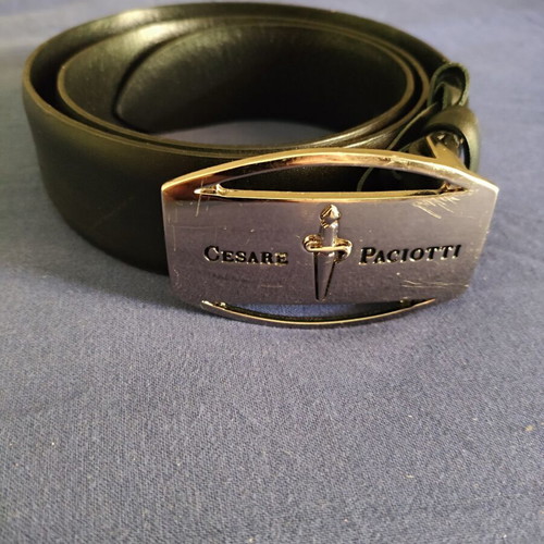 Cesare Paciotti black leather belt like new, size 75