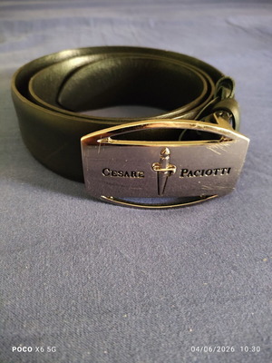 Cesare Paciotti black leather belt like new, size 75