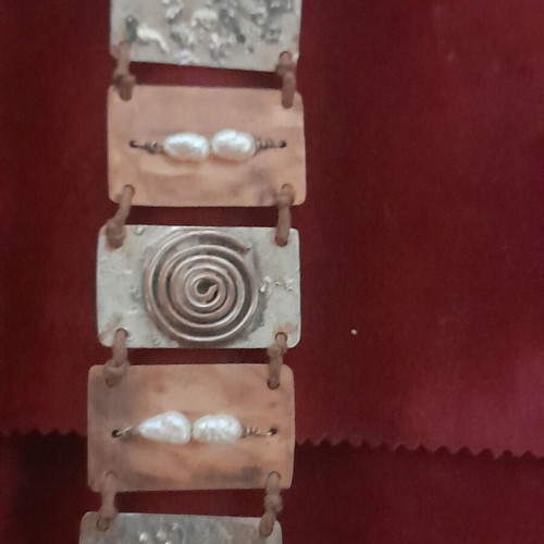 Copper silver handmade bracelet new