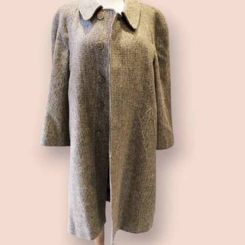 Vintage classic wool coat Norma Della Legge used, brown