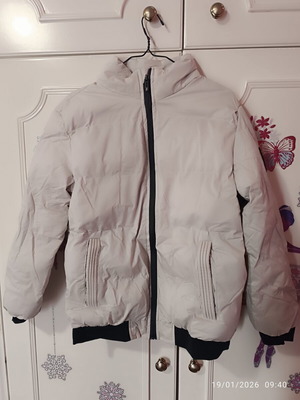 Puffer jacket like new, size S, black and beige
