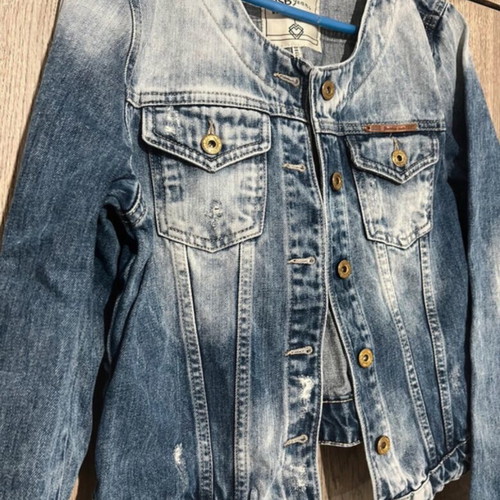 Bsb jean crop jacket like new, blue