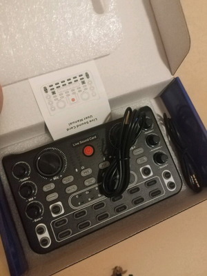 Sound Card live broadcasting new with mini jack and type c cable