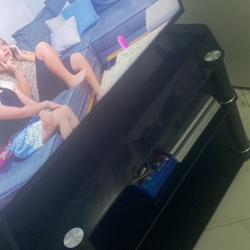 TV stand new, gold color