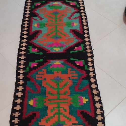 Handwoven Wool Kilim Rug 2.25 x 0.55 m New from Arnaia Halkidiki
