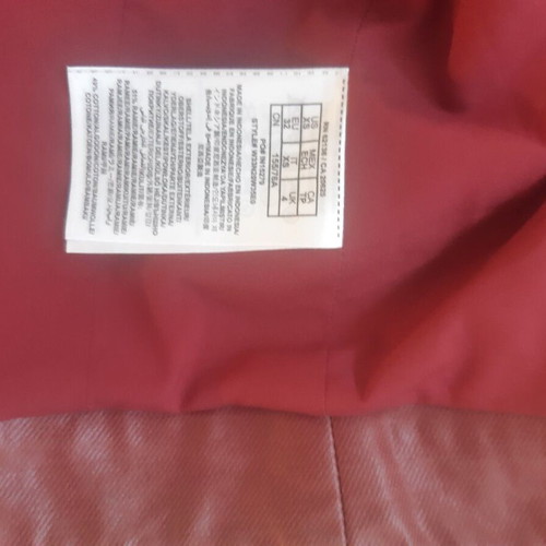 Guess jacket with coated fabric, cherry color