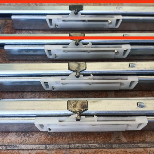 Dynamic drawer slides used, set of four pairs with spring