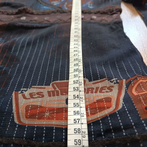 Marc Aurel Y2K Mesh Patchwork Top like new, L/XL, brown multicolor