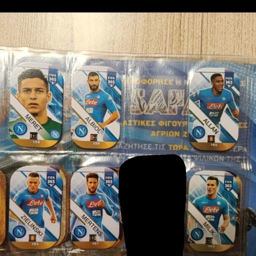 Napoli Fifa Adrenalyn caps used, sold as a pack