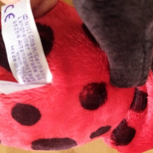 Nici Ladybird plush like new, 22 cm height