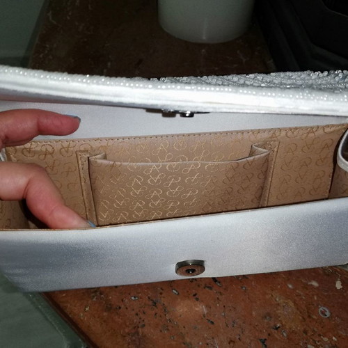 Adrianna Papell bridal clutch handbag like new