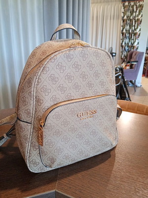 Guess backpack, beige and brown