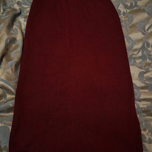 Knitted midi skirt new, elastic, brown and red, size M-L