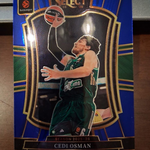 2025-26 Panini Select Euroleague Osman Premier Blue Prizm card like new PAO