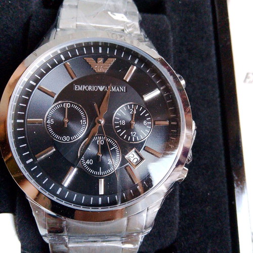 Emporio Armani men's watch new, silver color