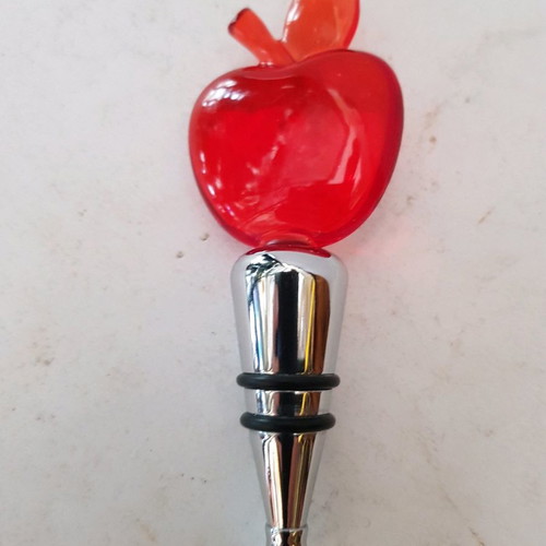 Collectible stainless steel bottle stopper used