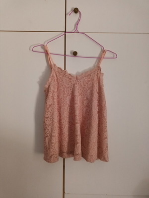 Blouse camisole in pink salmon color with adjustable straps like new, size M