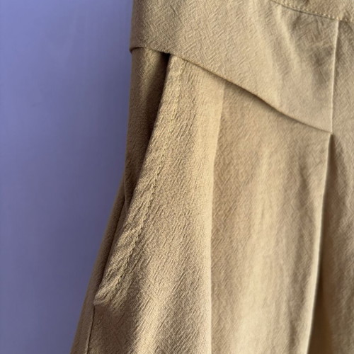 Yellow cotton palazzo pants, size M