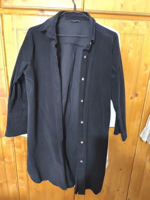 Celestino black corduroy long shirt like new, size L