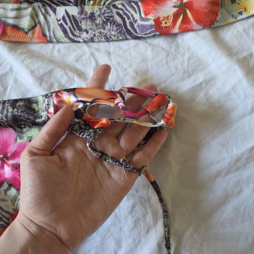 Yamamay Tropical Floral Bikini Set used, size M, pink multicolor