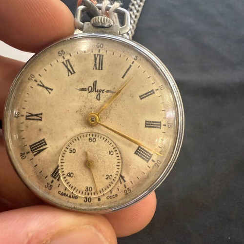 Luch vintage pocket watch used, non-working
