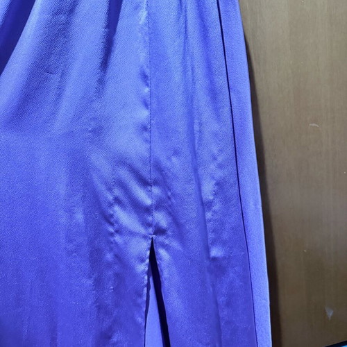 Satin-type lilac dress wrap style like new with belt