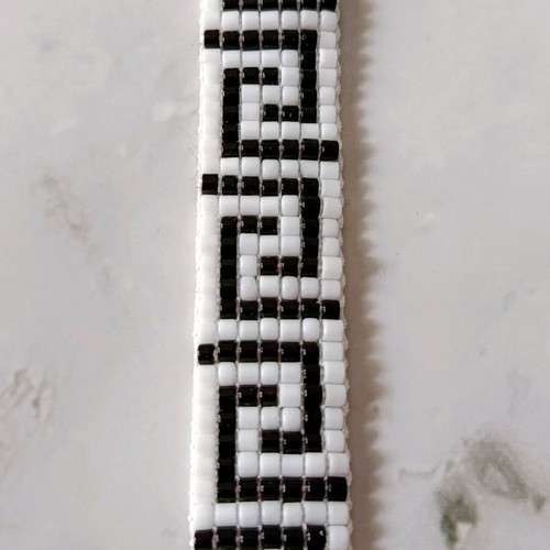 Handmade meander bracelet with Miyuki beads made to order