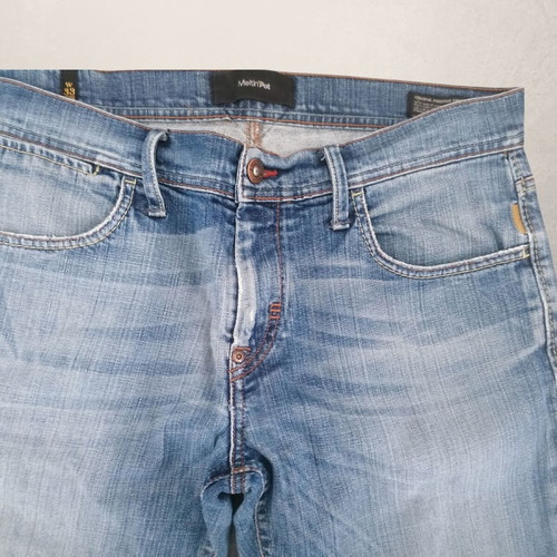 Jeans Meltin Pot Large used, medium washed, straight leg, size 32