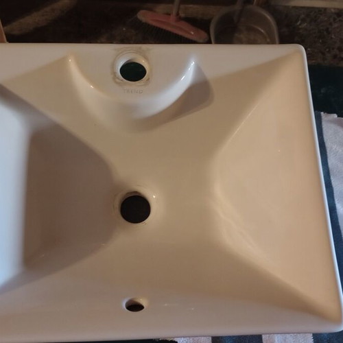 Trend countertop sink like new, modern square design