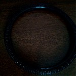  Μαύρο ατσάλινο βραχιόλι με σχέδιο mesh