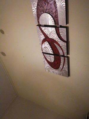 Wall art like new made of industrial aluminum