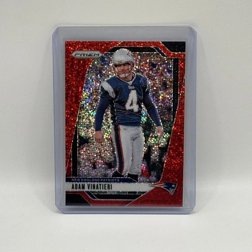 2024 Panini Prizm Adam Vinatieri Red Sparkle Prizm Patriots card new #199