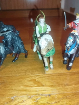 Warrior figures with horses used