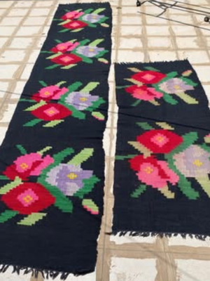 Traditional handwoven wool rugs like new