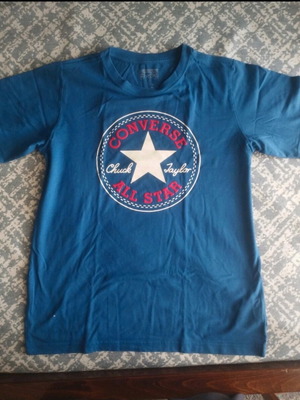 Men T-shirt Converse blue used, size M worn few times