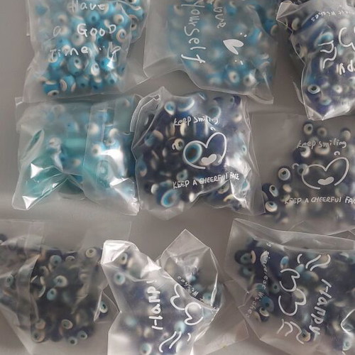 Evil eye beads like new, 580 g, blue and turquoise