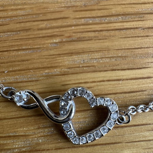 Swarovski Hyperbola Infinity & Heart bracelet, silver finish