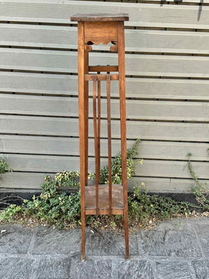 Ξύλινη αντικέ βάση φυτών vintage design μεταχειρισμένη