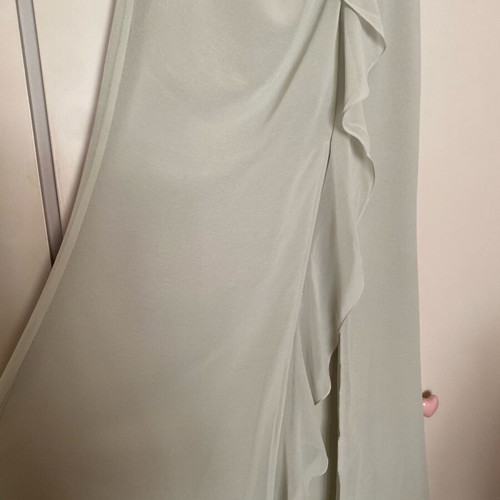 Lipsy Sage Green Embellished Ruffle Front Halter Maxi Dress new with tags